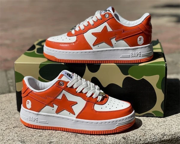 A Bhathing Ape Bape Sta M2 Orange - Web Orange, 41