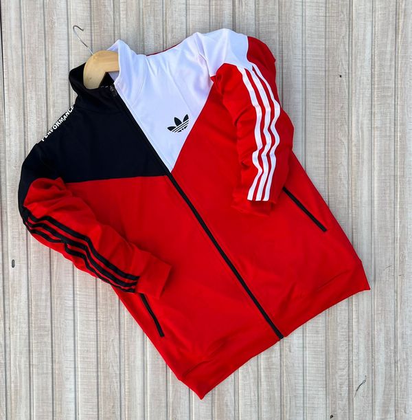 Adidas Men's Iconic MCS Track Jacket  - Red, XL