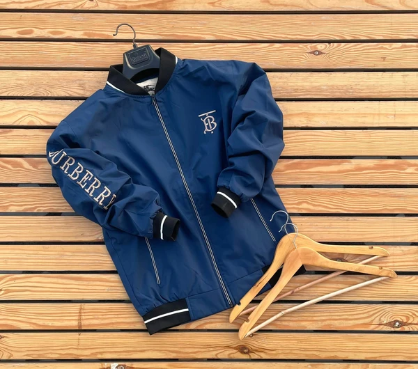 Burberry Windcheater With Varsity Jackets - Ultramarine, Xl