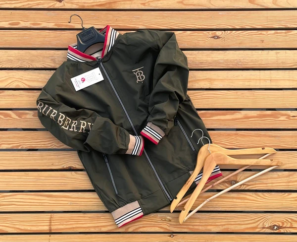 Burberry Windcheater With Varsity Jackets - Parsley, L