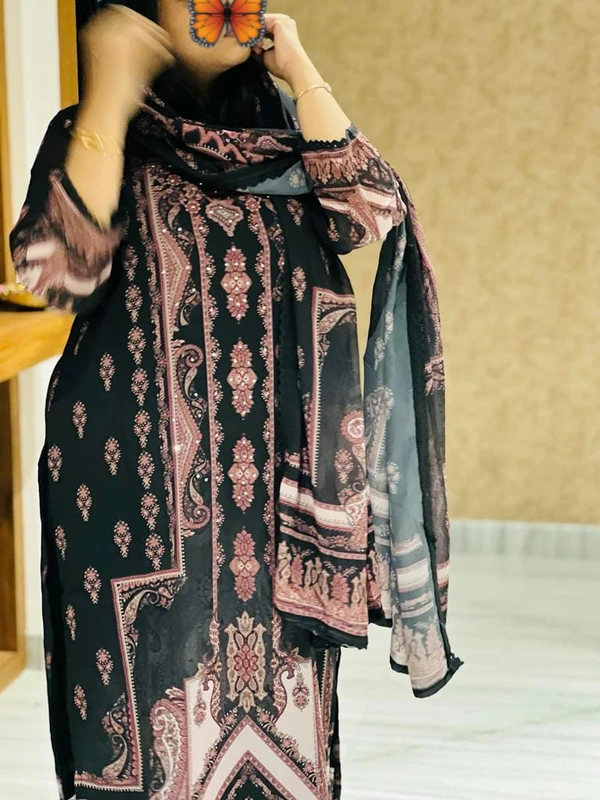 Pakistani Salwar Set - Black, L