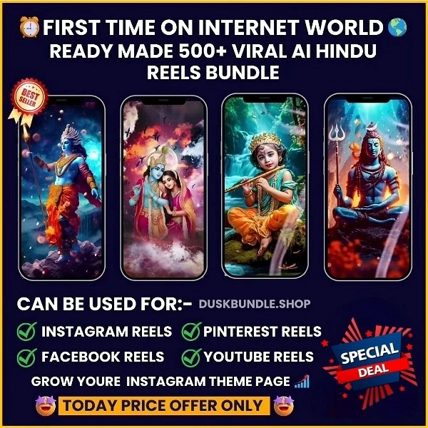 500+ Viral Bhakti Instagram Reels Bundle Download