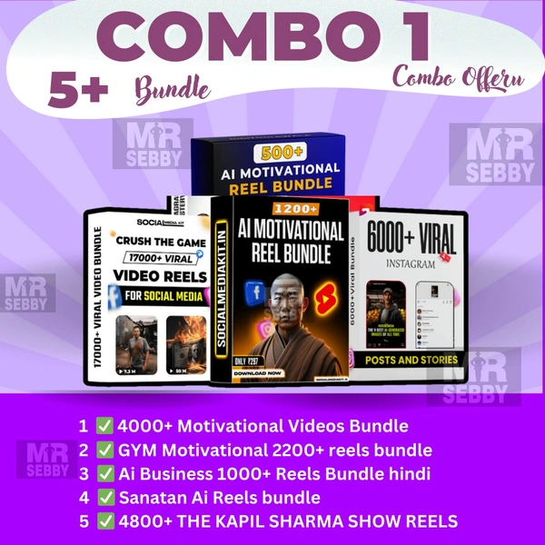 5 Bundle Ai Video Combo Reels Bundle Only ₹399👇