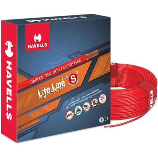 Havells 1.5 Sq mm Life Line Plus Single Core HRFR PVC Insulated Flexible Cables,Length: 90 m