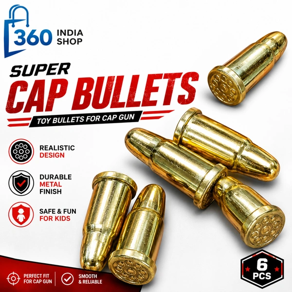9MM Fake Dummy Metal Bullets Golden - Gold