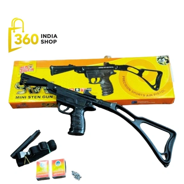 New Tiger Saras Mini Sten Gun Black .177 Indian Air Pistol