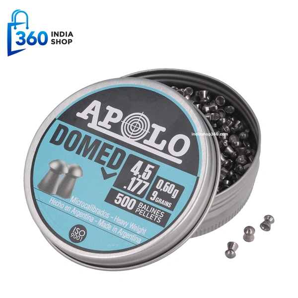 Apolo Domed AirGun Pellets 0.177 / 4.52 mm, 500 pcs 0.60g/9.0gr