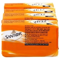 Santoor Skin Moisturising Sandal & Turmeric Soap Set 4*100 Gm( Buy 4 get 1 free )