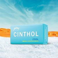 Cinthol Cool Soap (Blue)(menthol+active deo fregrance) - 100g (Pack of 4)( Buy 3 get 1 free )