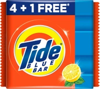 Tide Blue Detergent Bar Soap, Value Pack 200 gms (4N+1N)=1Kg