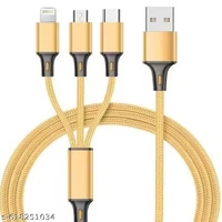 3 in 1 Fast Charging Cable With Box With 6 Month Warranty