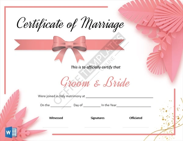 Marriage Certificate 