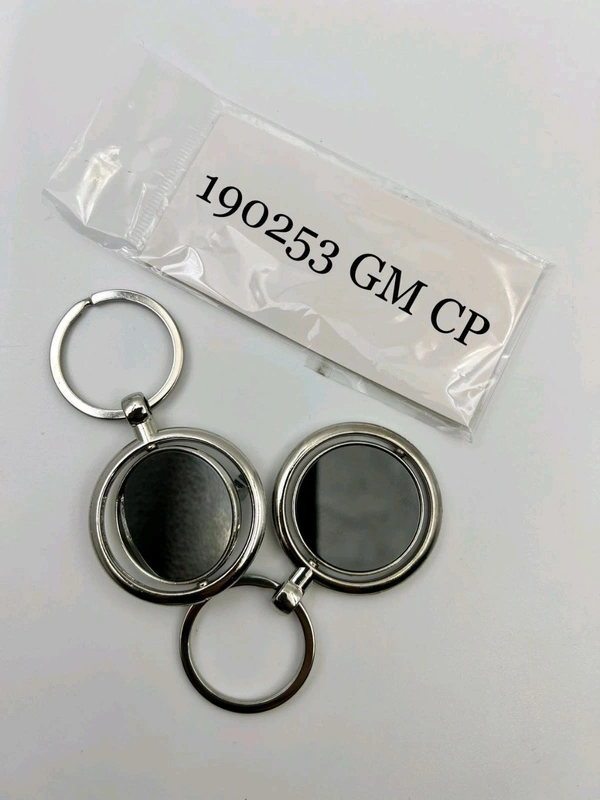Rotate Round Metal Keychain