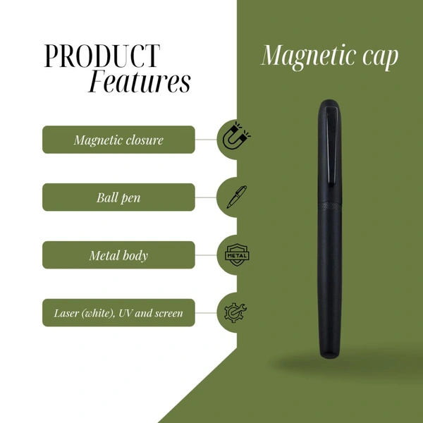 Ball Pen With Magnetic Cap