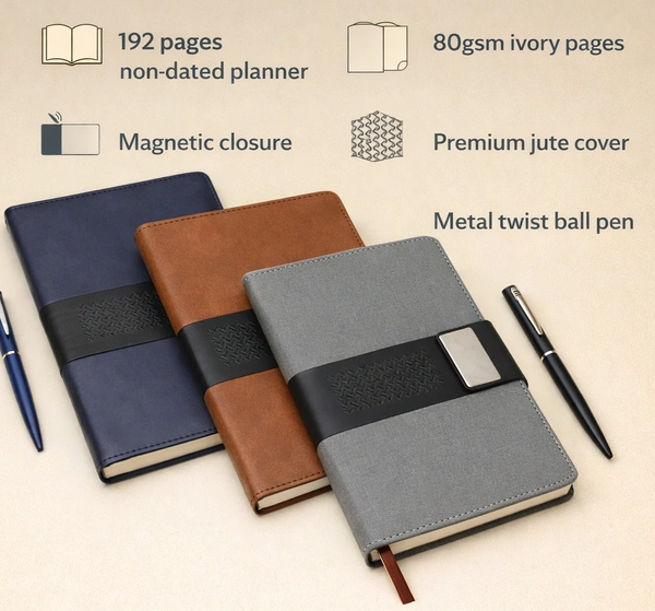 Pen And Diary Black Design Set