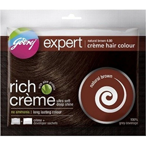 Godrej Expert Crème Natural Brown Hair Colour - 20g +20ml