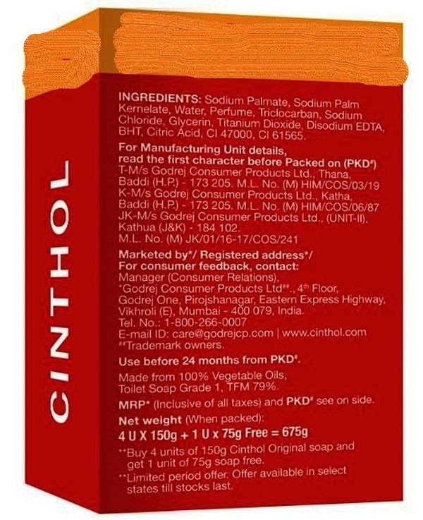 Cinthol Original Soap 4 N - 150g