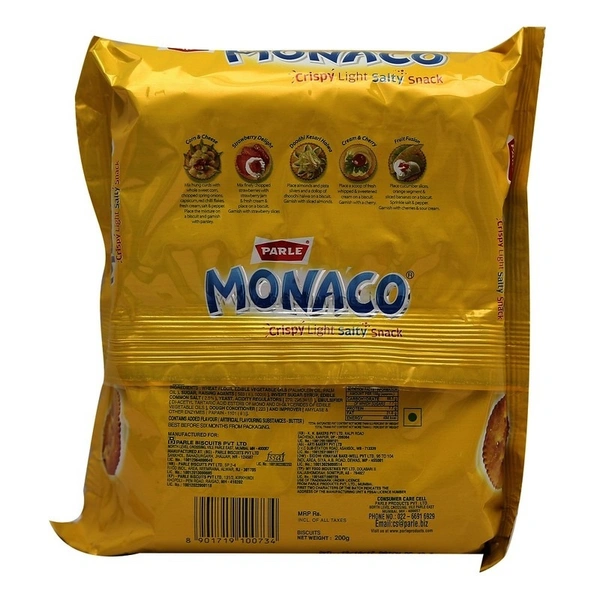 Parle Monaco Salted Biscuits - 200 g