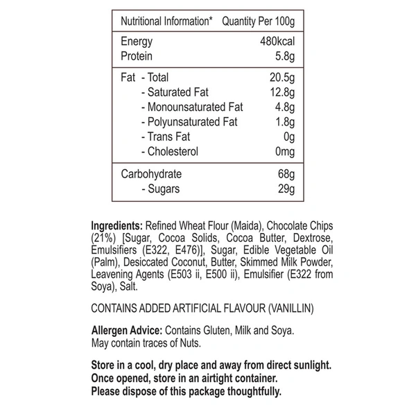 Unibic Choco Chip - 500g