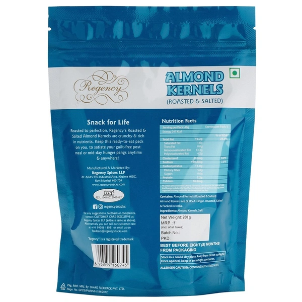 Regency Rosted & Salted Almond - 200g