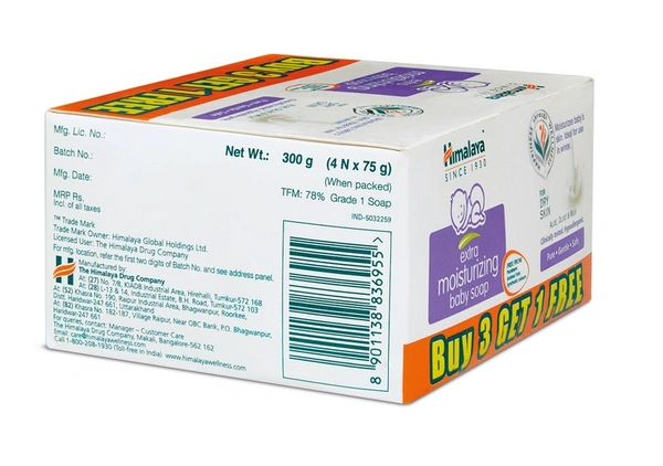 Himalaya Baby Soap gental - 3 N + 1 N (75 g Each)