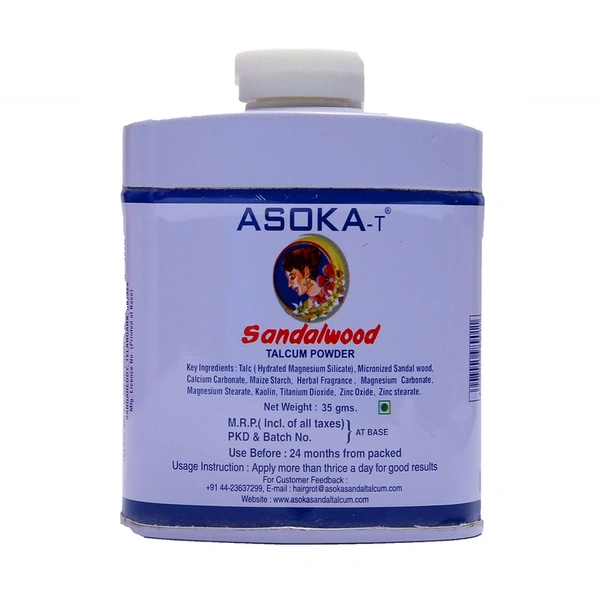 Asoka Sandalwood Talcum Powder - 35g