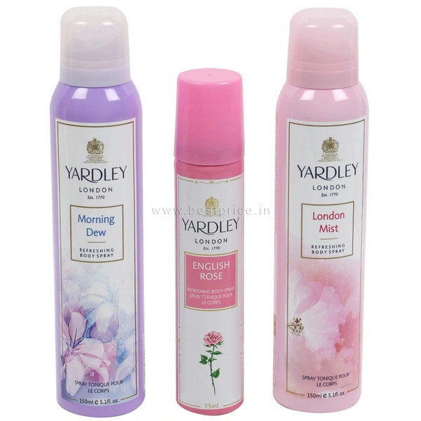 Yardley Body Spray Women - 150ml each