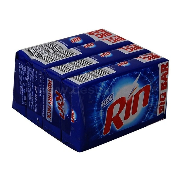 Rin Detergent Bar - 4 N (250 g Each)