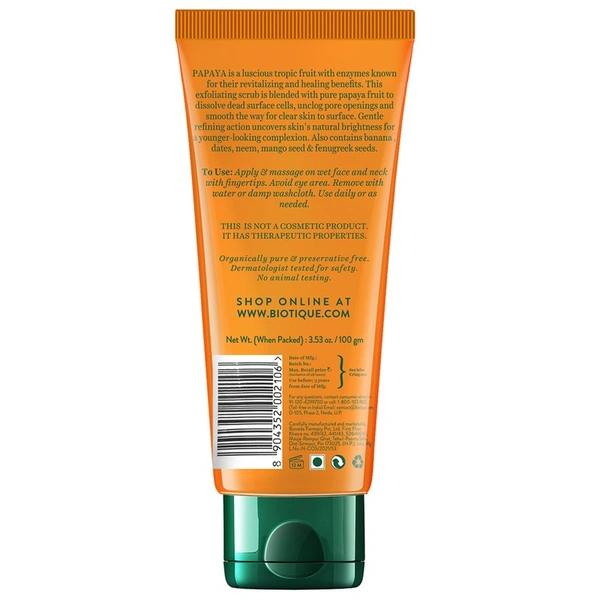 Biotique Papaya Face Scrub Tube - 100 g