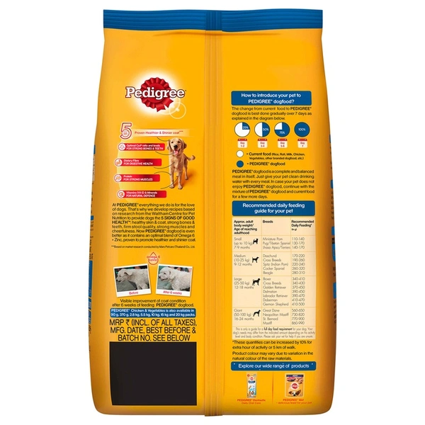 Pedigree Chicken & Veg Adult Dog Food - 1kg