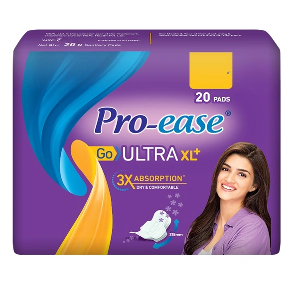 Pro Ease Go Long XL Sanitary Pad - 20n