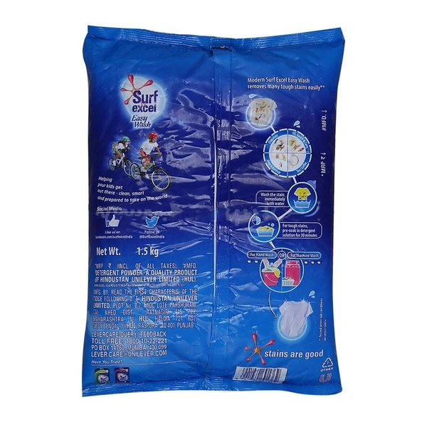 Surf Excel Easy Wash Detergent Powder - 1.5kg