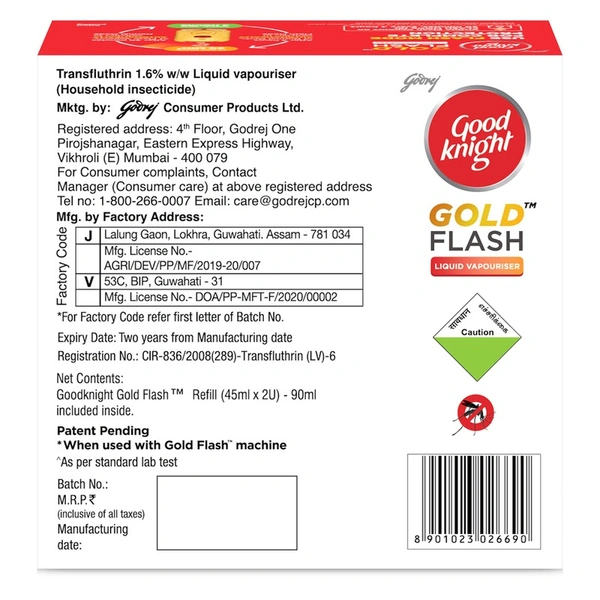 Good Knight Flash Lavender - 2 N (45 ml Each)