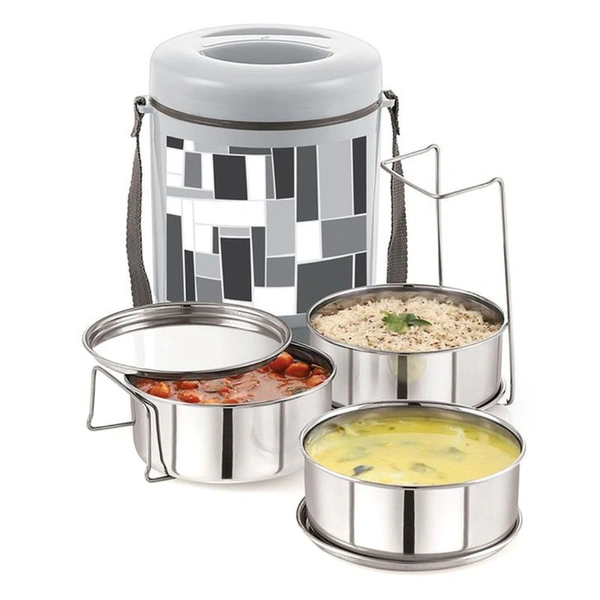 Flipkart Perfect Home 275 ml Hot Meal Tiffin Set 3 N - 3Nx1set