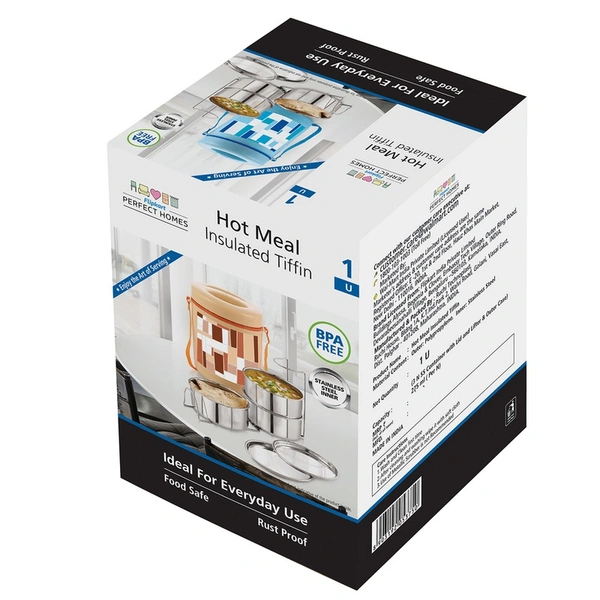 Flipkart Perfect Home 275 ml Hot Meal Tiffin Set 3 N - 3Nx1set