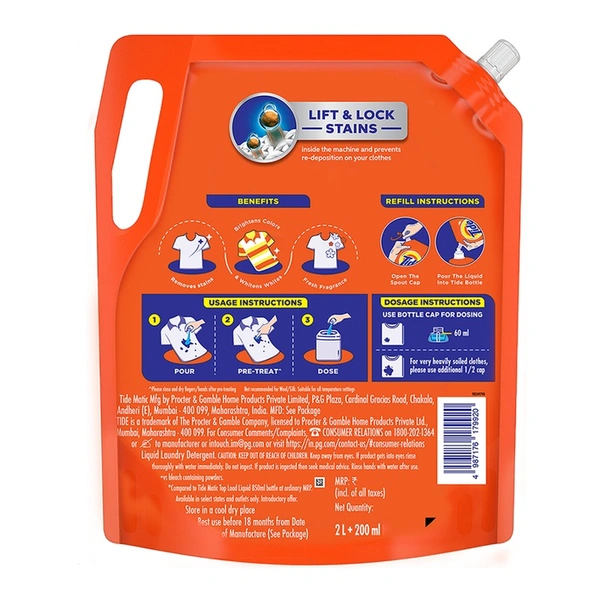 Tide Top Load Liquid Detergent - 2L