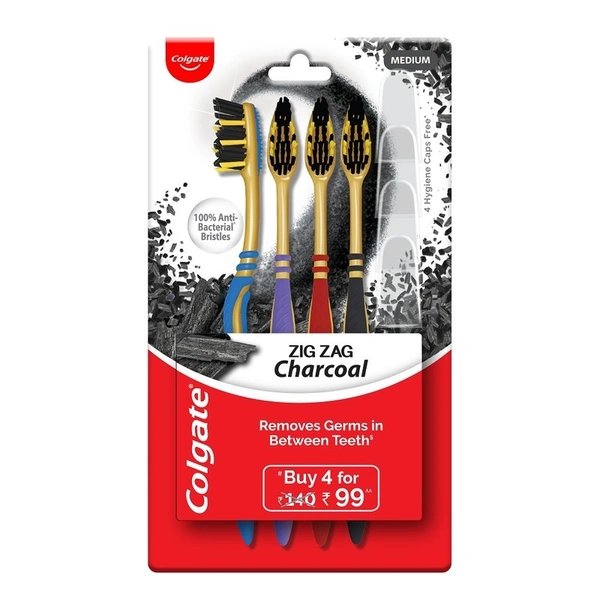 Colgate Zig Zag Charcoal Toothbrush - 4N