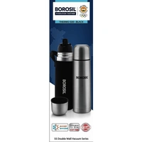 Borosil 500 ml Thermo Black Stainless Steel Bottle 1 N - 500ml , 1N