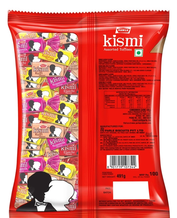 Parle Assorted Kismi Toffee - 21 N, 491 g