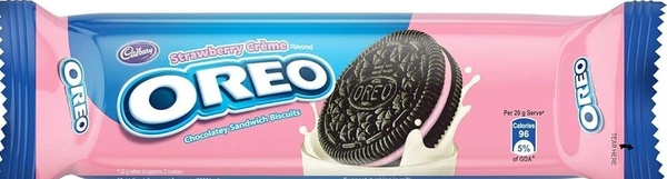 Cadbury Oreo Strawberry Flavour Crème Sandwich Biscuit - 113.75g