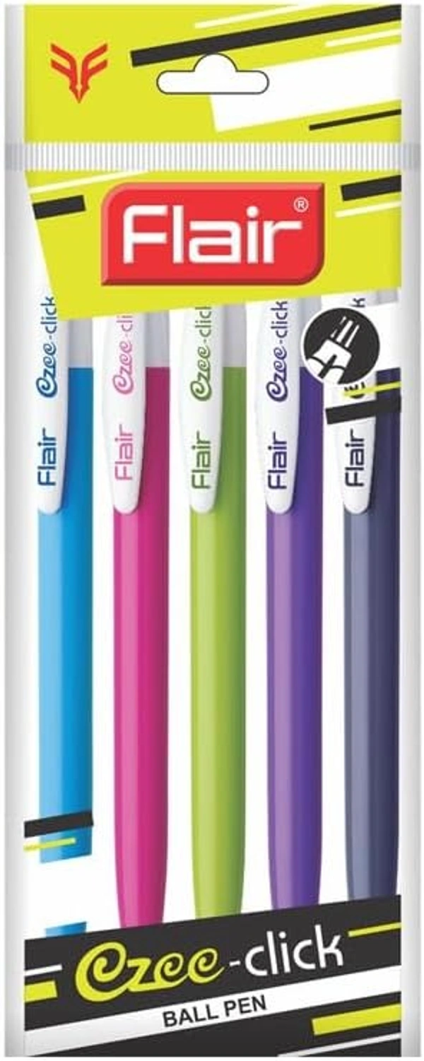 Flair Ezee-Click Ball Pen - Blue - 5N