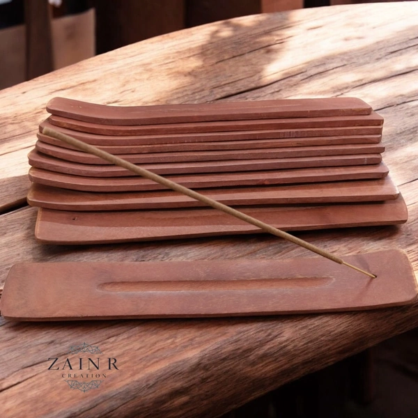 Sold By ZAIN R CREATION Wooden Incense Stick Holder - L.10''