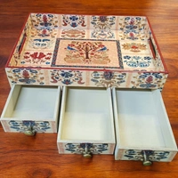 Sold By ZAIN R CREATION Tray with Drawer - L.14'' W.10'' H.4''