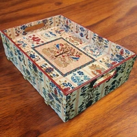 Sold By ZAIN R CREATION Tray with Drawer - L.14'' W.10'' H.4''