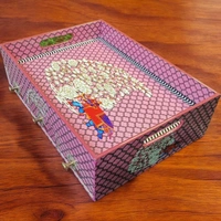 Sold By ZAIN R CREATION Tray with Drawer - L.14'' W.10'' H.4''