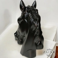 Sold By ZAIN R CREATION Horse Head Decorative Sculpture - H.9'' L.7.5'', Black, Aluminium