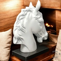 Sold By ZAIN R CREATION Horse Head Decorative Sculpture - H.9.5'' L.7.5'', Aluminium