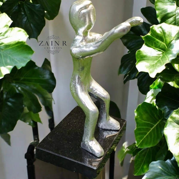 Sold By ZAIN R CREATION Smart Phone Mobile Holder Silver - H.7'' L.3.5'' W.2.5'', Sliver, Aluminium & Granite Base