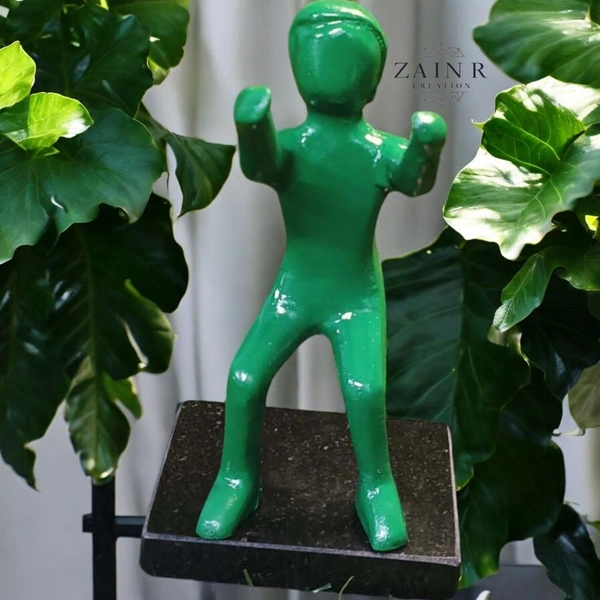 Sold By ZAIN R CREATION Smart Phone Mobile Holder Green - H.7'' L.3.5'' W.2.5'', Green, Aluminium & Granite Base