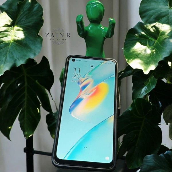 Sold By ZAIN R CREATION Smart Phone Mobile Holder Green - H.7'' L.3.5'' W.2.5'', Green, Aluminium & Granite Base